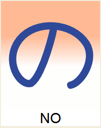 Partícula の (no)